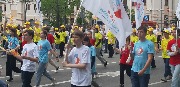Возглавило шествие Российское движение школьников
